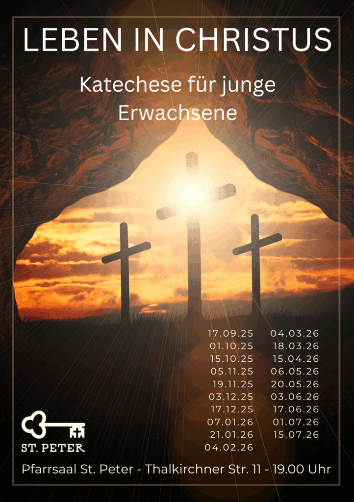 Herzliche Einladung zur Katechese für alle jungen Erwachsenen.