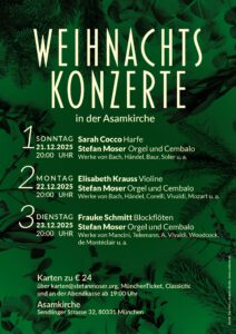 Weihnachtskonzerte in der Asamkirche